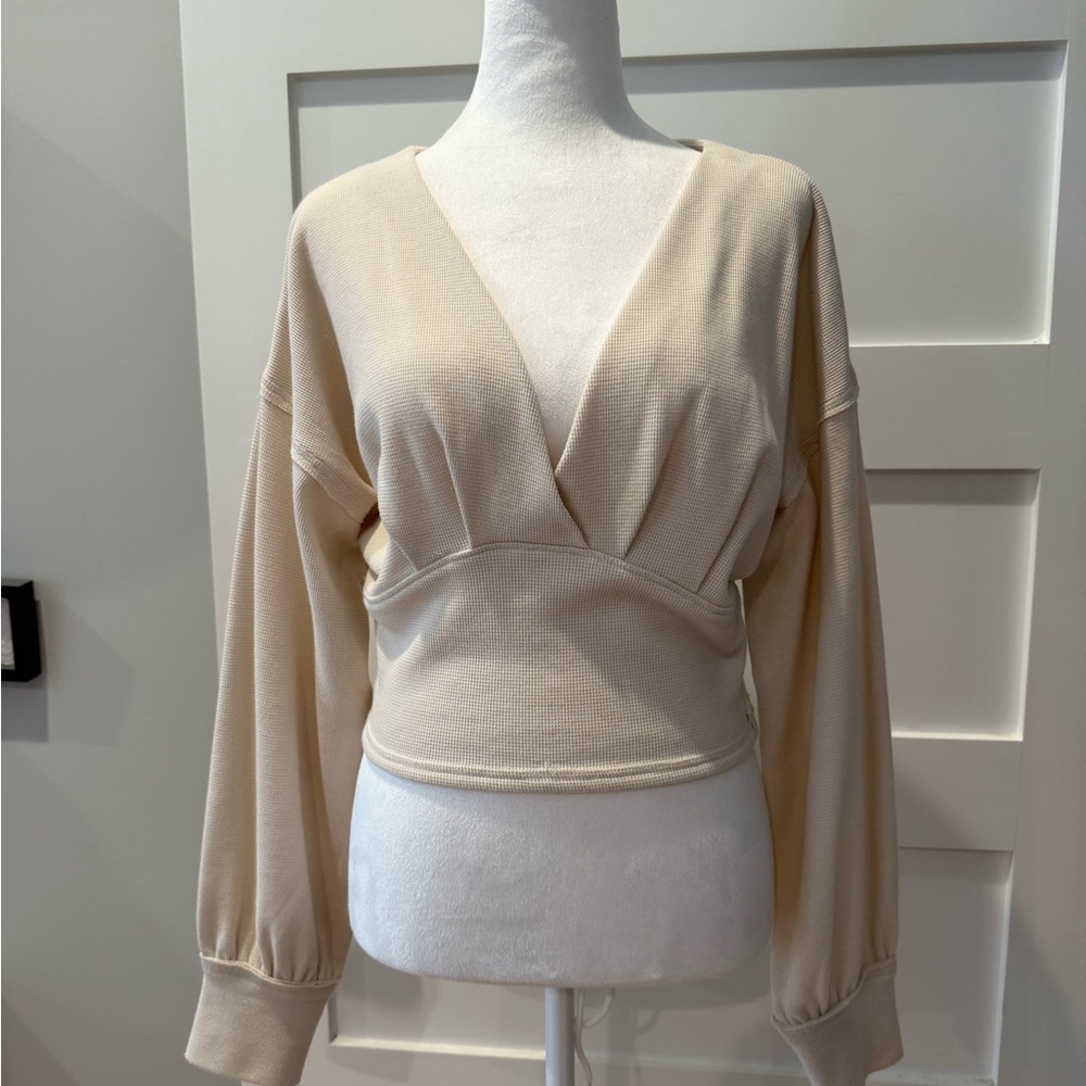 We The Free Cream Knit Top